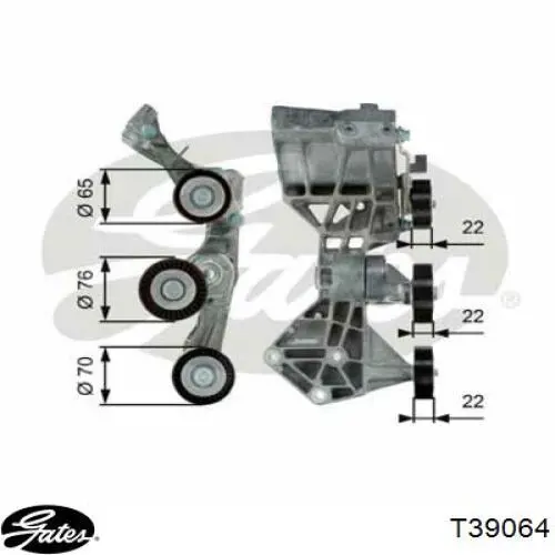  Tensor de correa, correa poli V para Mercedes B W245