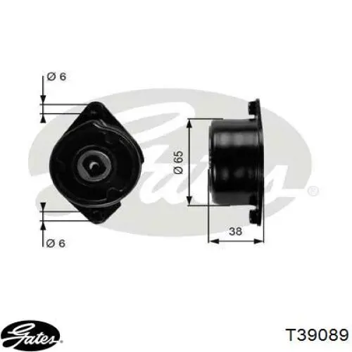 64557787375 BMW tensor de correa, correa poli v