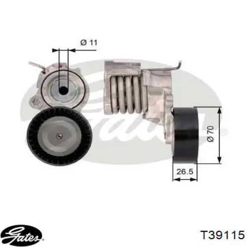 V402961P Sato Tech tensor de correa, correa poli v