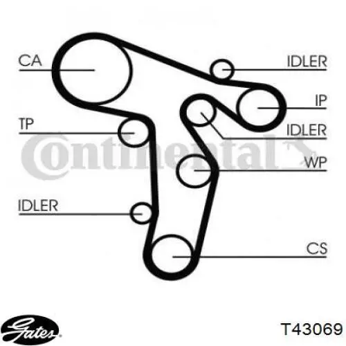 95VW6K254DA Ford rodillo, cadena de distribución