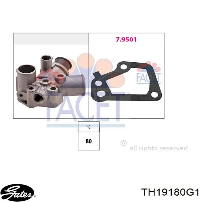  Caja del termostato para Lancia Dedra 835