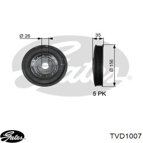  Polea, cigüeñal para Nissan Note E11