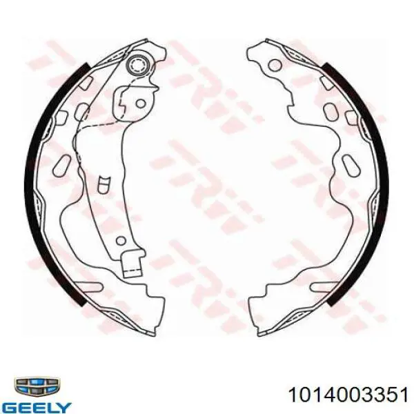 1014003351 Geely zapatas de frenos de tambor traseras