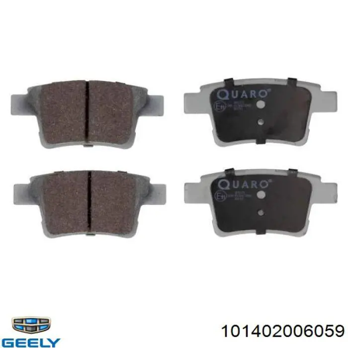 101402006059 Geely pastillas de freno traseras