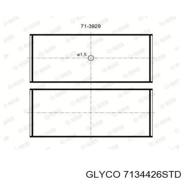 7134426STD Glyco juego de cojinetes de biela, estándar (std)