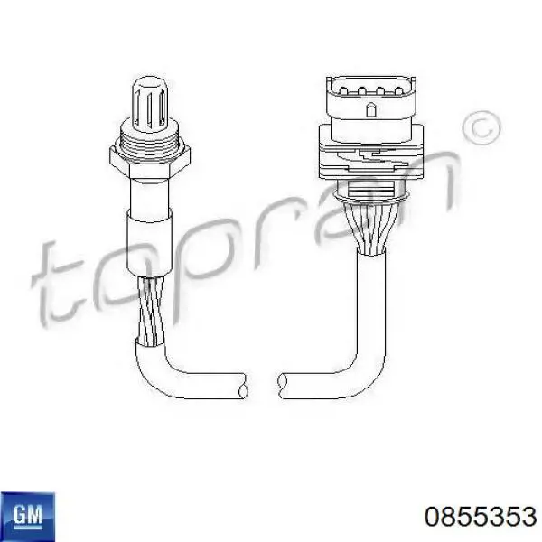 0855353 General Motors sonda lambda sensor de oxigeno post catalizador