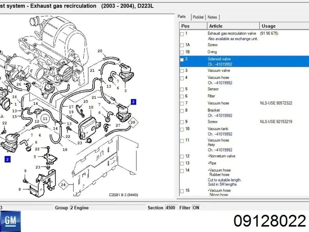 09128022 General Motors transmisor de presion de carga (solenoide)