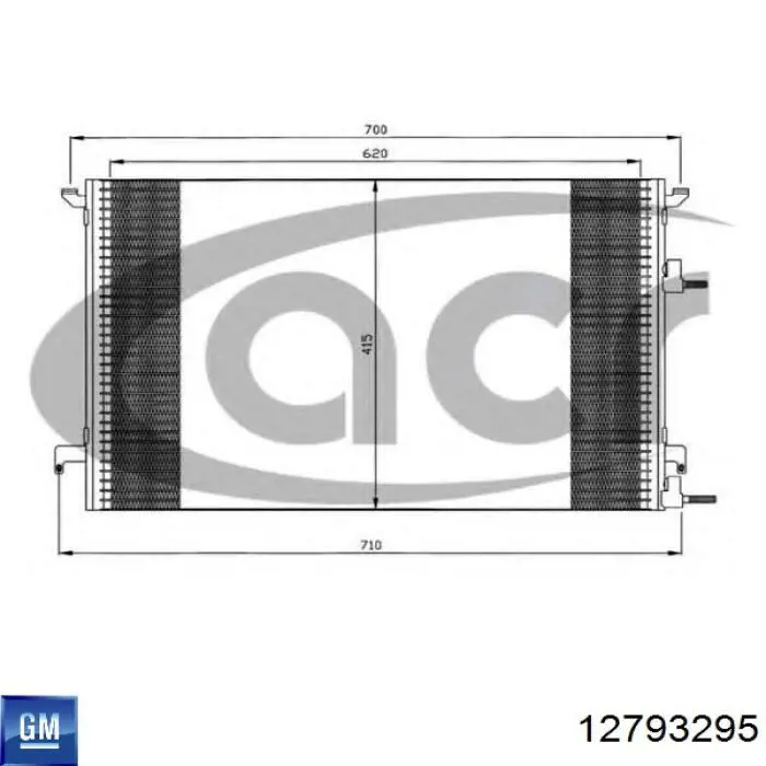 876224R General Motors condensador aire acondicionado