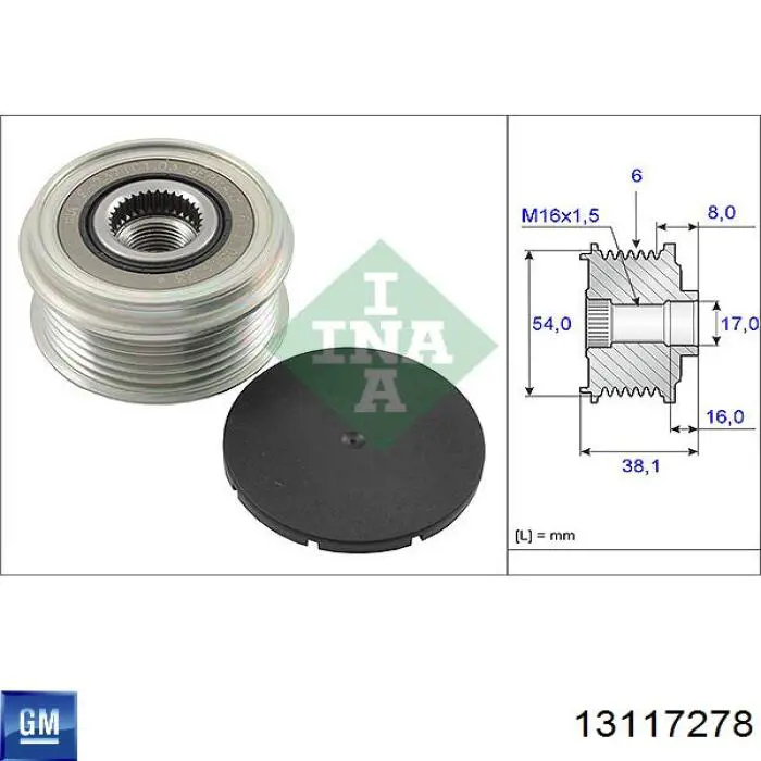 13117278 General Motors alternador