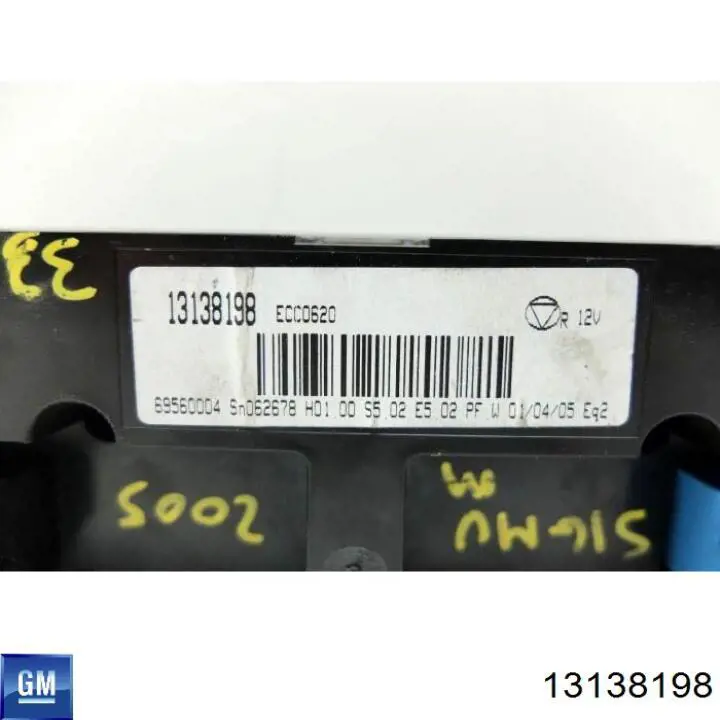 13138198 General Motors unidad de control, calefacción/ventilacion