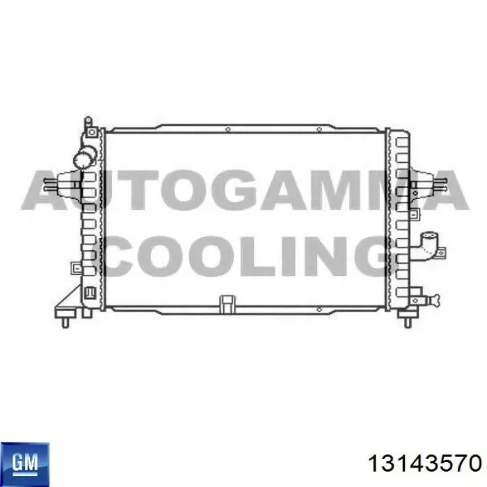 13143570 General Motors radiador refrigeración del motor