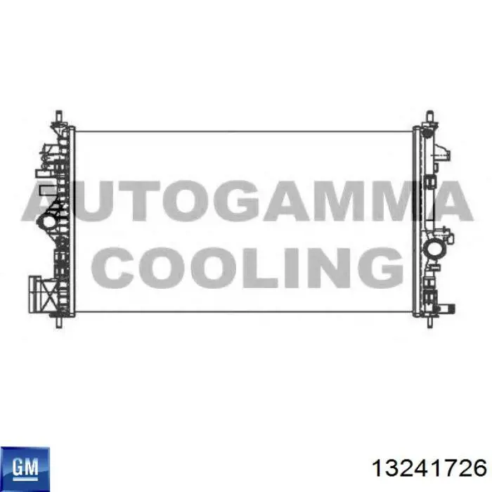 13241726 General Motors radiador refrigeración del motor
