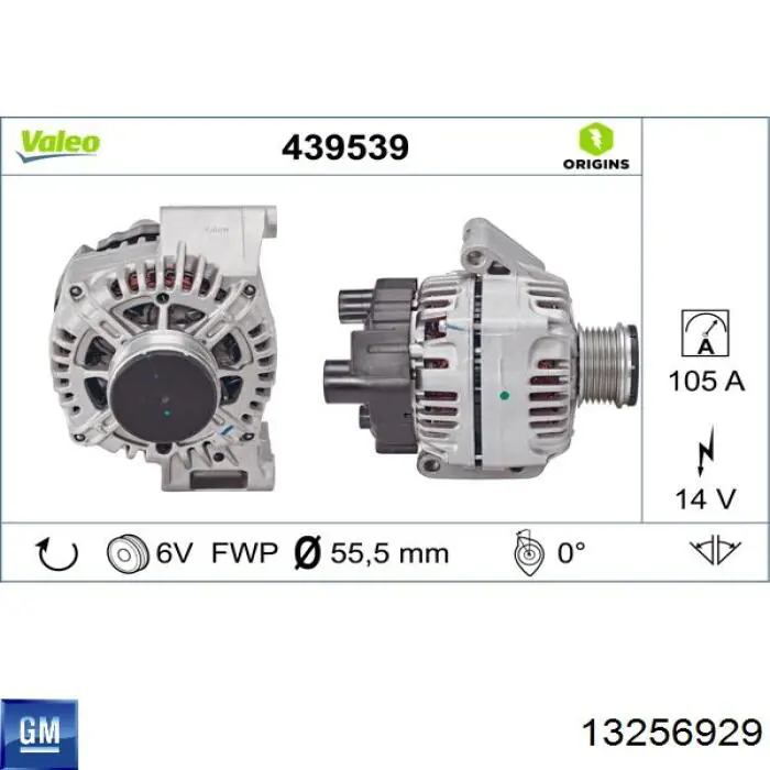 13256929 General Motors alternador