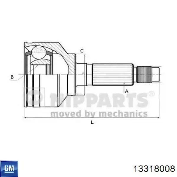  Junta homocinética exterior delantera para Chevrolet Cruze J300