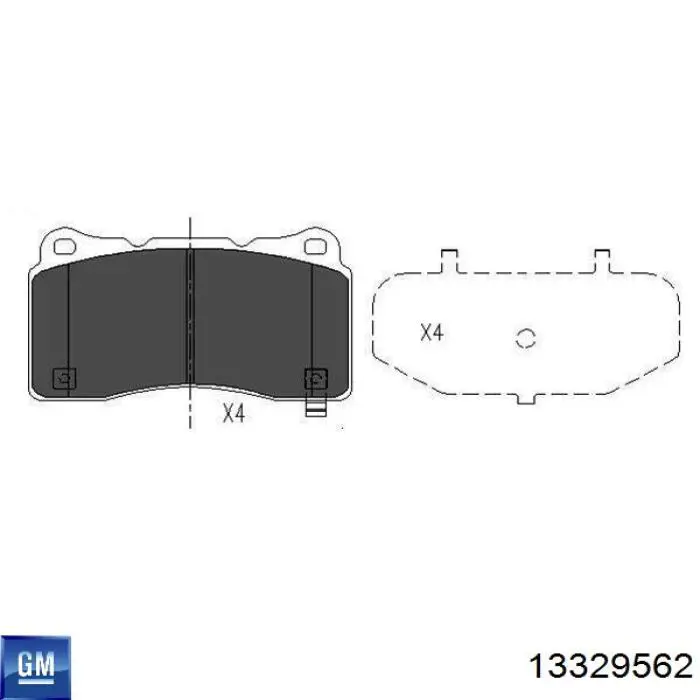 13329562 General Motors pastillas de freno delanteras