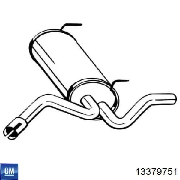  Silenciador posterior para Opel Astra 