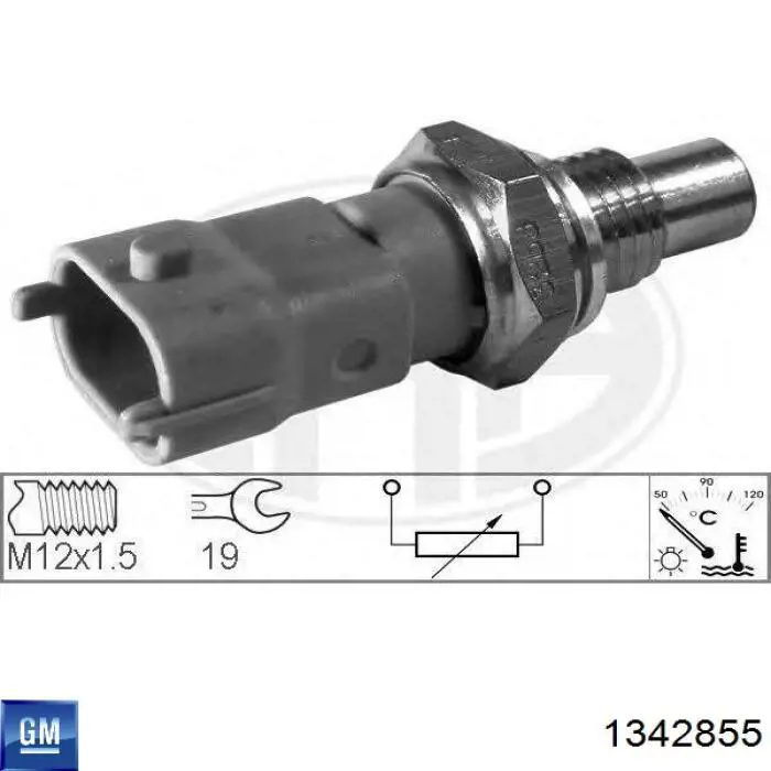 1342855 General Motors sensor, temperatura del refrigerante (encendido el ventilador del radiador)