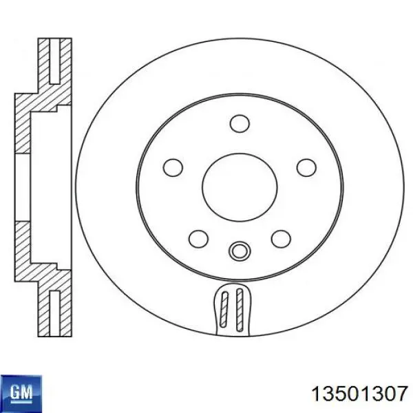 13501307 General Motors freno de disco delantero