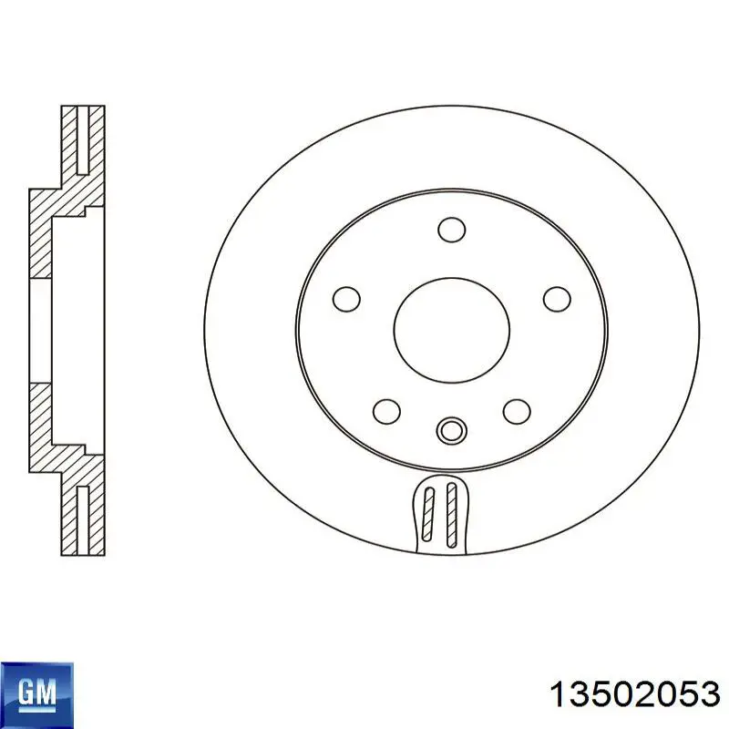 13502053 General Motors freno de disco delantero