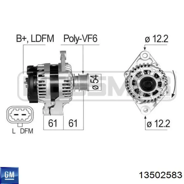 1202236 Opel alternador