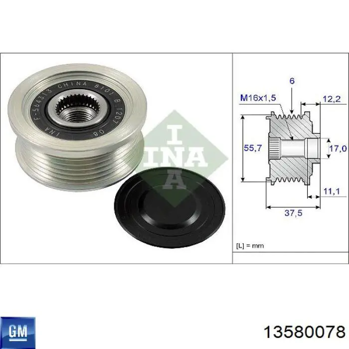 13580078 General Motors alternador