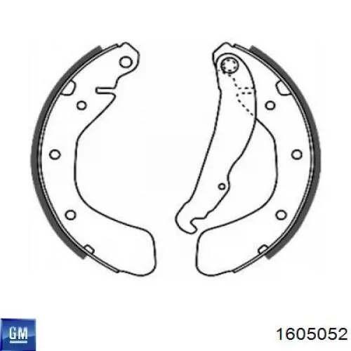 1605052 General Motors zapatas de frenos de tambor traseras