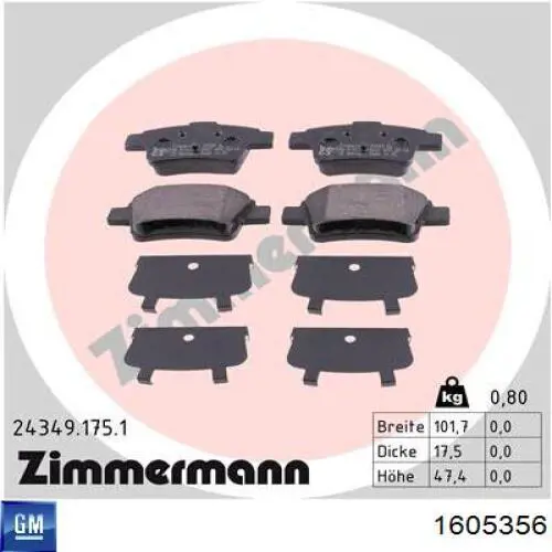 93189823 Opel pastillas de freno traseras