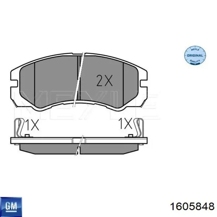 1605848 General Motors pastillas de freno delanteras