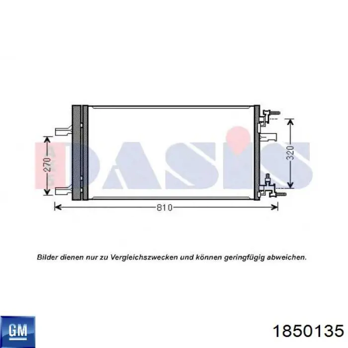 1850135 General Motors condensador aire acondicionado