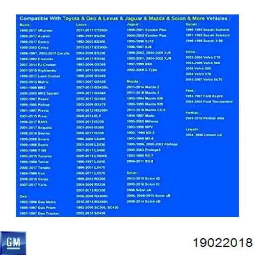 19022018 General Motors sensor de temperatura del refrigerante