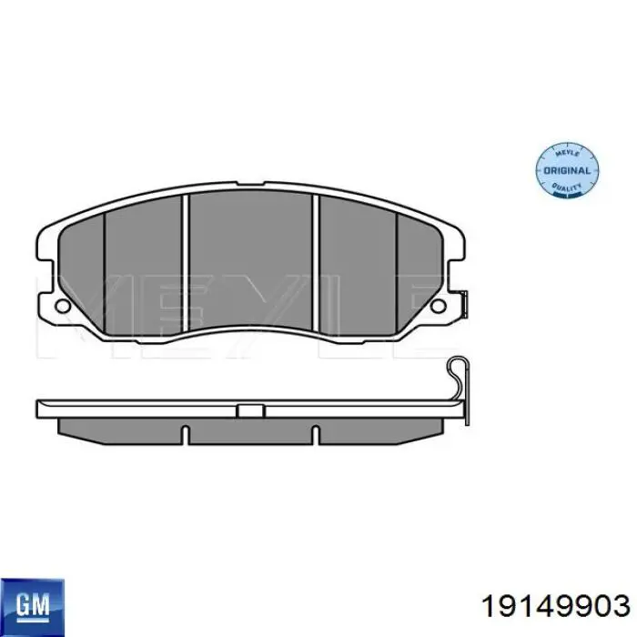 19149903 General Motors pastillas de freno delanteras