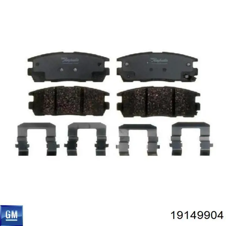 19149904 General Motors pastillas de freno traseras