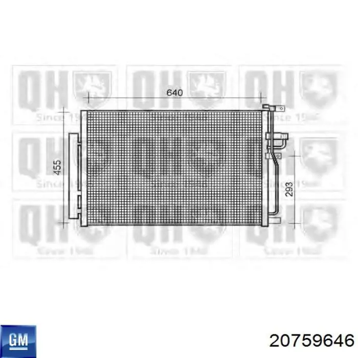 20759646 General Motors condensador aire acondicionado