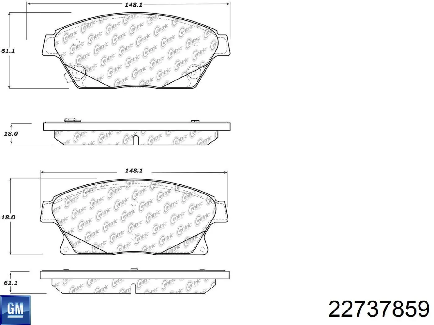 22737859 General Motors pastillas de freno delanteras