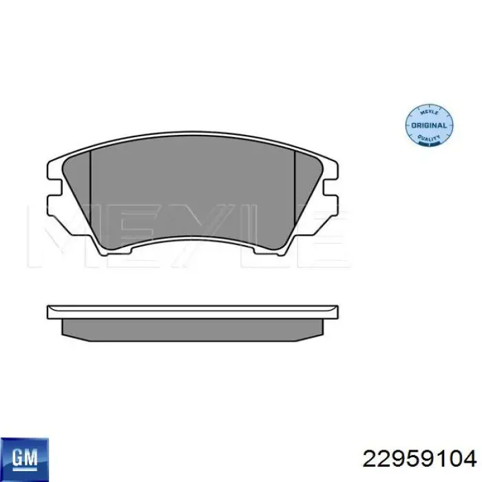 22959104 General Motors pastillas de freno delanteras