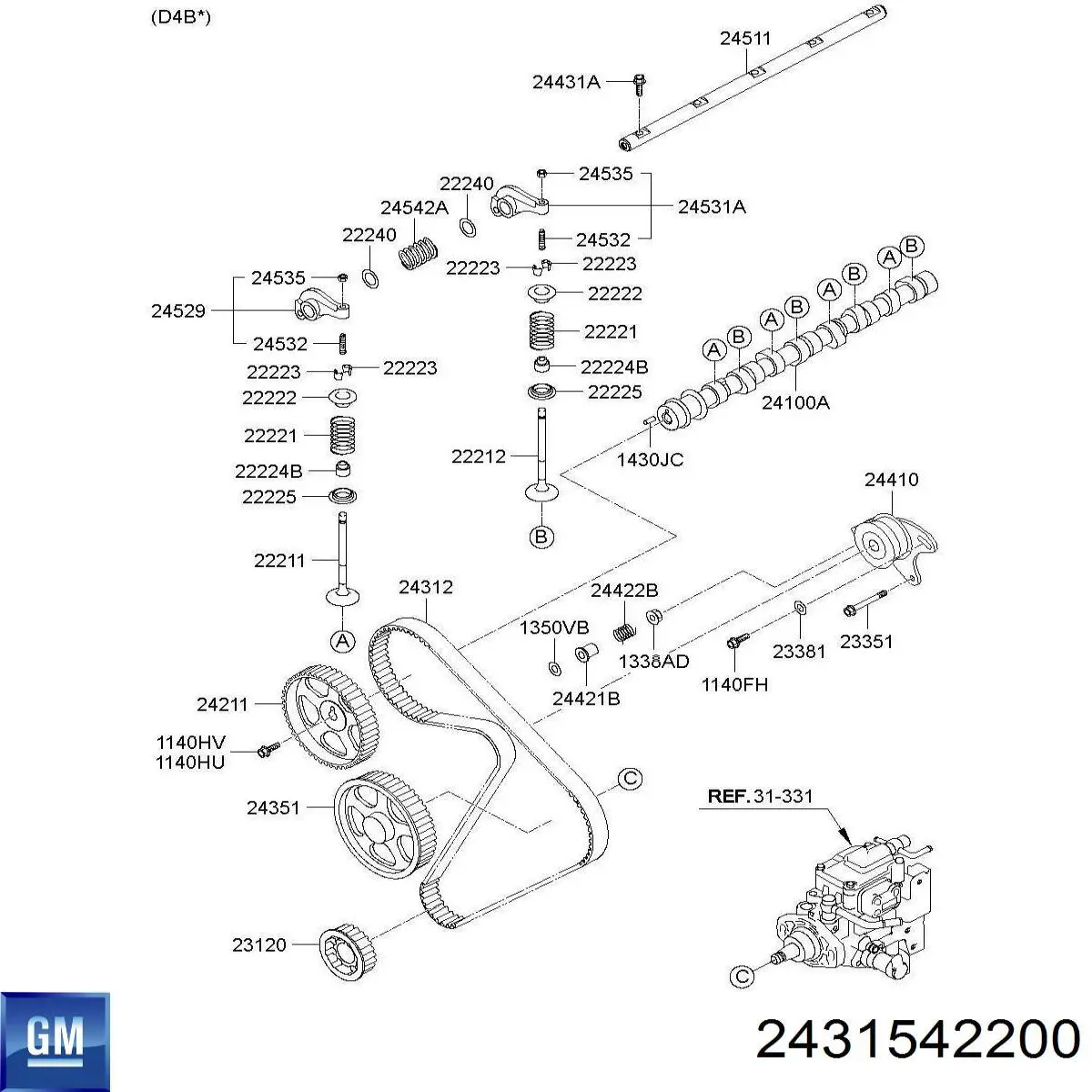 2431542200 General Motors correa distribucion