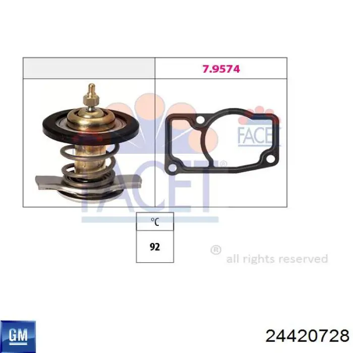 24420728 General Motors caja del termostato