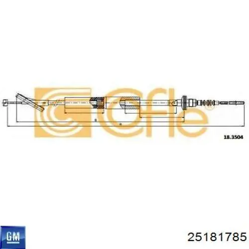 25181785 General Motors cable de embrague