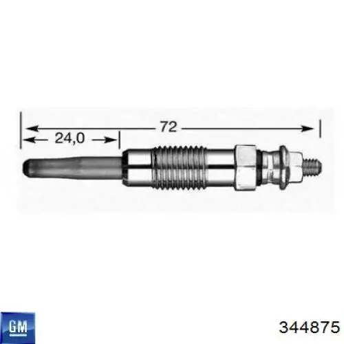 0344875 Opel amortiguador delantero izquierdo