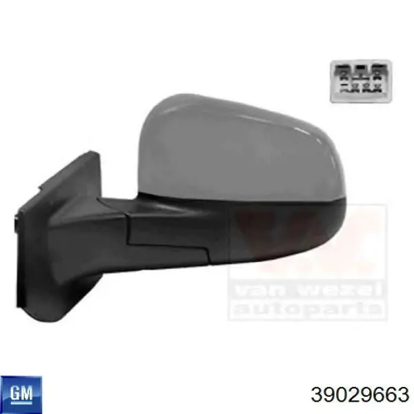  Espejo retrovisor izquierdo para Opel Mokka 