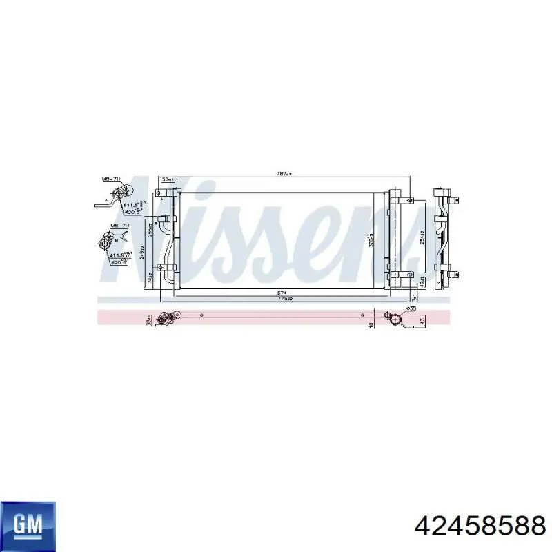 42458588 General Motors condensador aire acondicionado