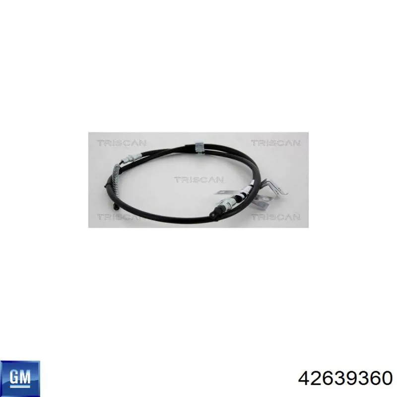 42639360 General Motors cable de freno de mano trasero derecho