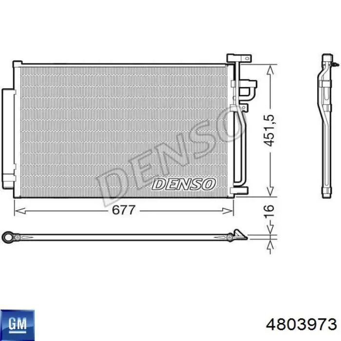 4803973 General Motors condensador aire acondicionado