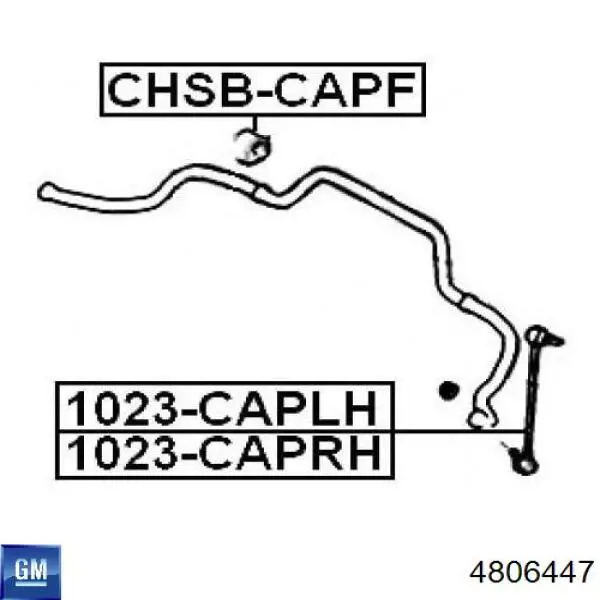 4806447 General Motors casquillo de barra estabilizadora delantera