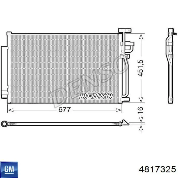 4817325 General Motors condensador aire acondicionado