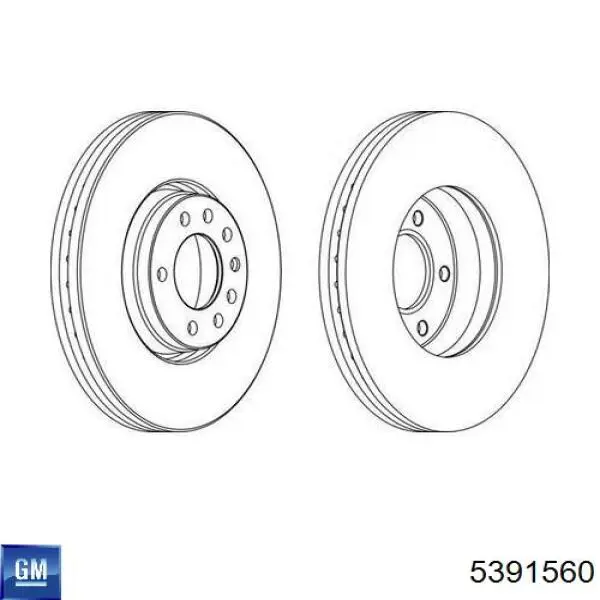 5391560 General Motors freno de disco delantero