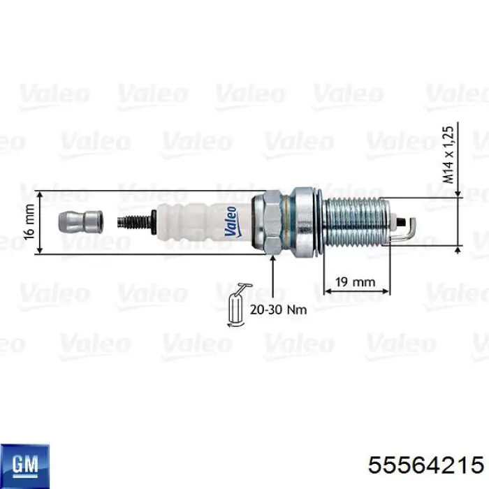 55564215 General Motors bujía de encendido