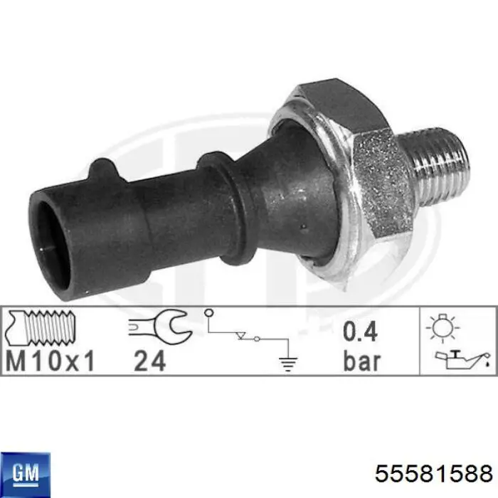 55581588 General Motors indicador, presión del aceite