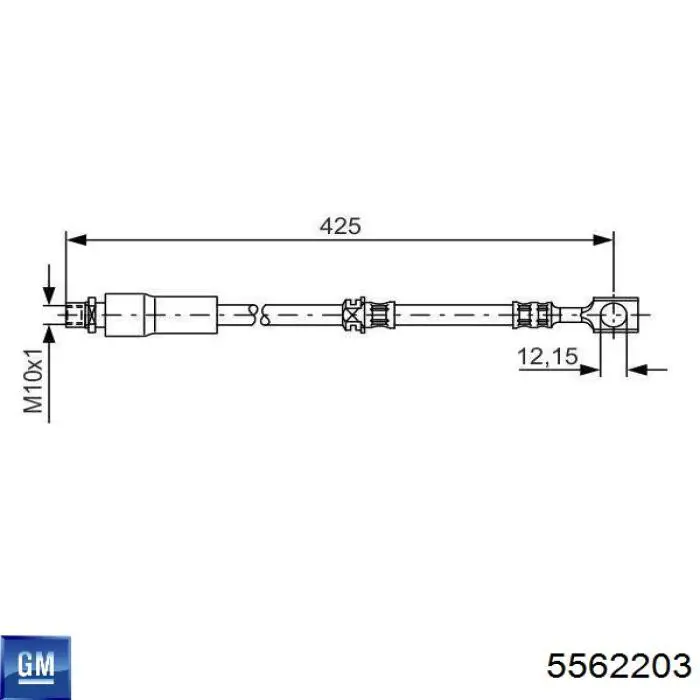 5562203 General Motors latiguillo de freno delantero