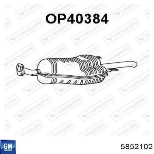 5852102 General Motors silenciador posterior